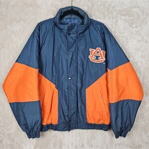 VTG Auburn Puffer Jacket Mens Large Collegiate Collection 90s Retro Sportswear